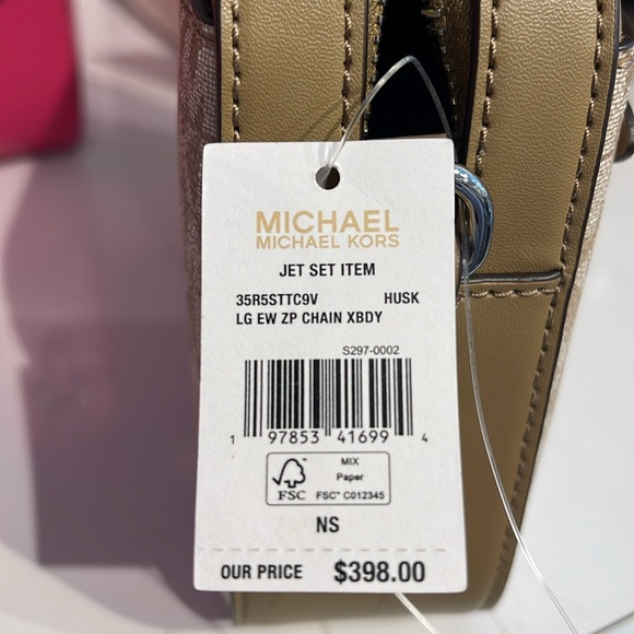 Michael Kors Jet Set Item Large Ombré EW Signature ZP Chain XBody Logo Crossbody - Picture 6 of 14